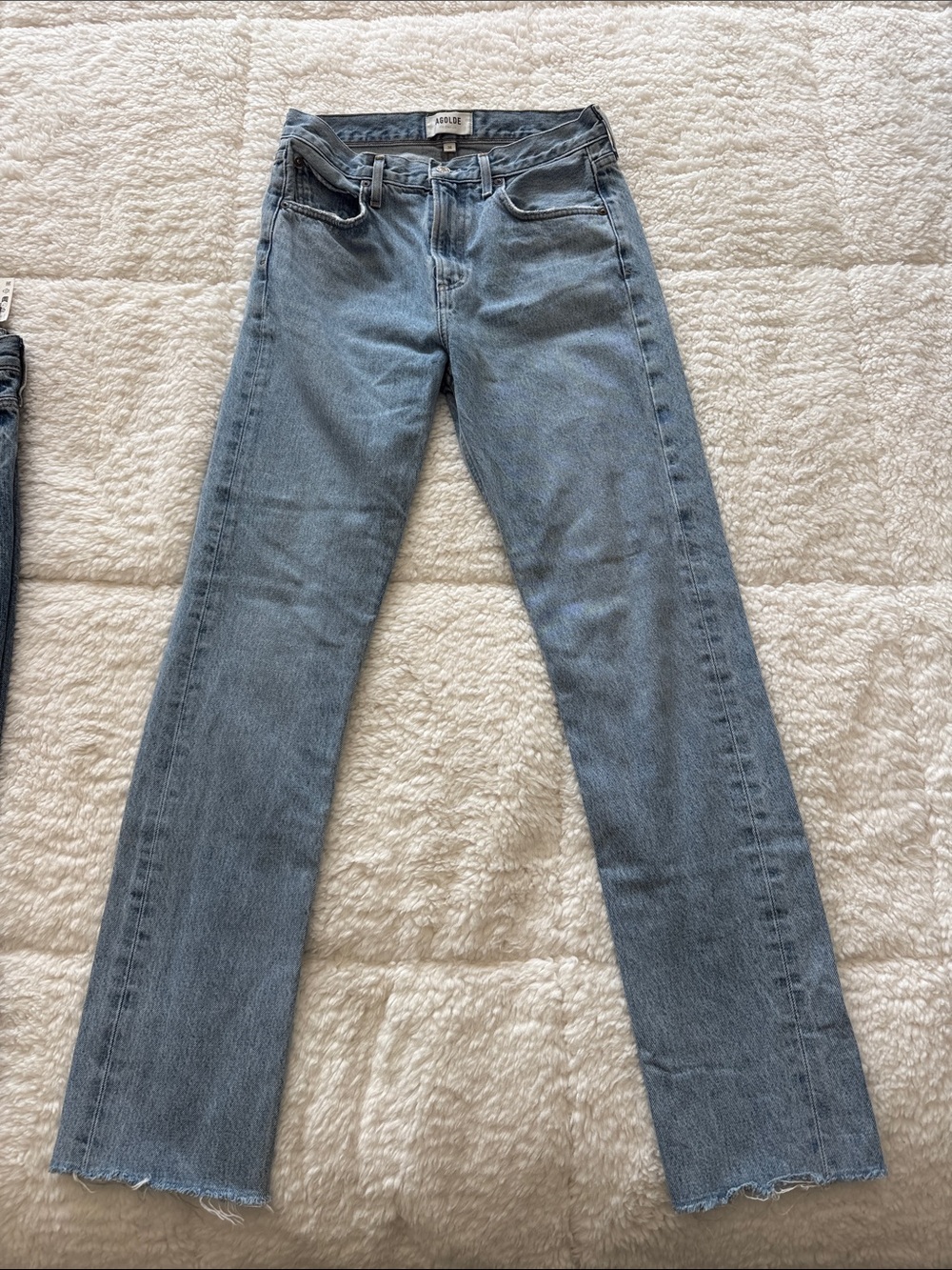 Agolde Straight-Leg Jeans in Light Blue Wash